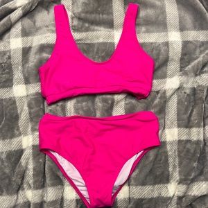 Hot Pink, Pink Lilly high waisted bikini